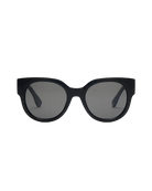 black sunglasses with grey lenses 