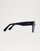 black sunglasses with grey lenses 
