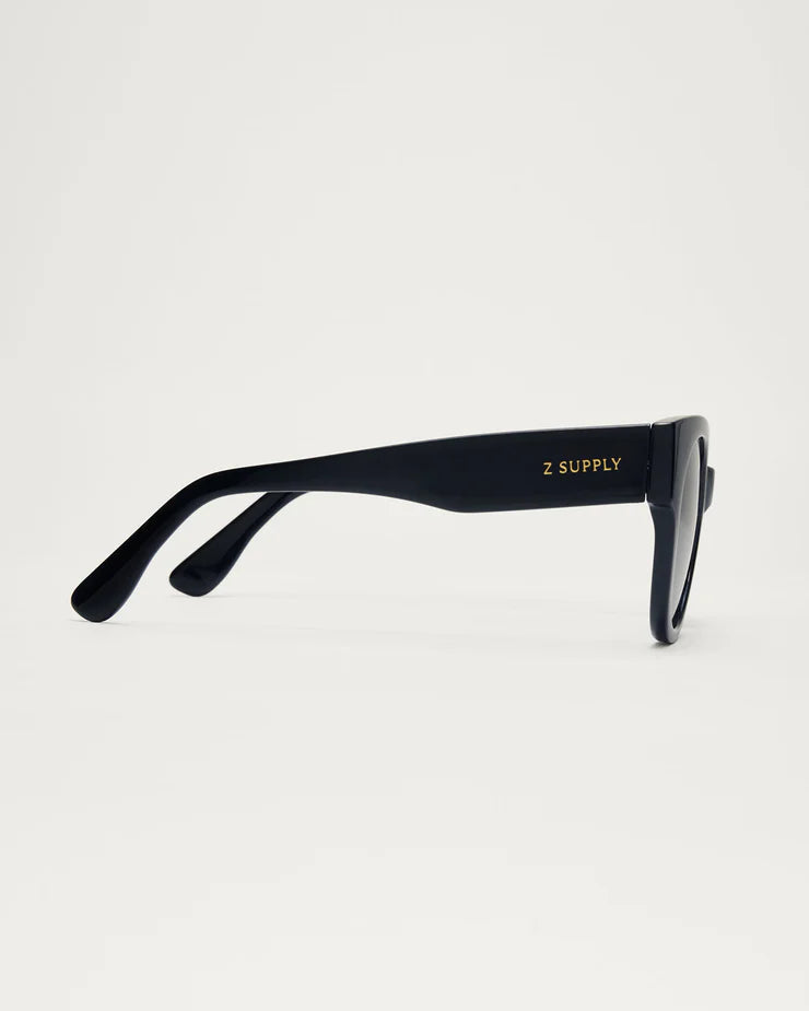 black sunglasses with grey lenses 