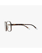 eyeglasses with a tortoise frame