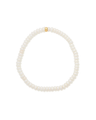 beaded pearl bracelet with gold detail