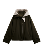 khaki cropped peacoat 