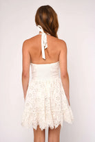 mini white halter dress