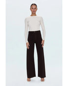 wide leg high rise brown jeans