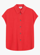 short sleeve red blouse