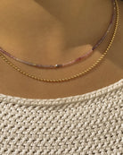 gold ball chain necklace