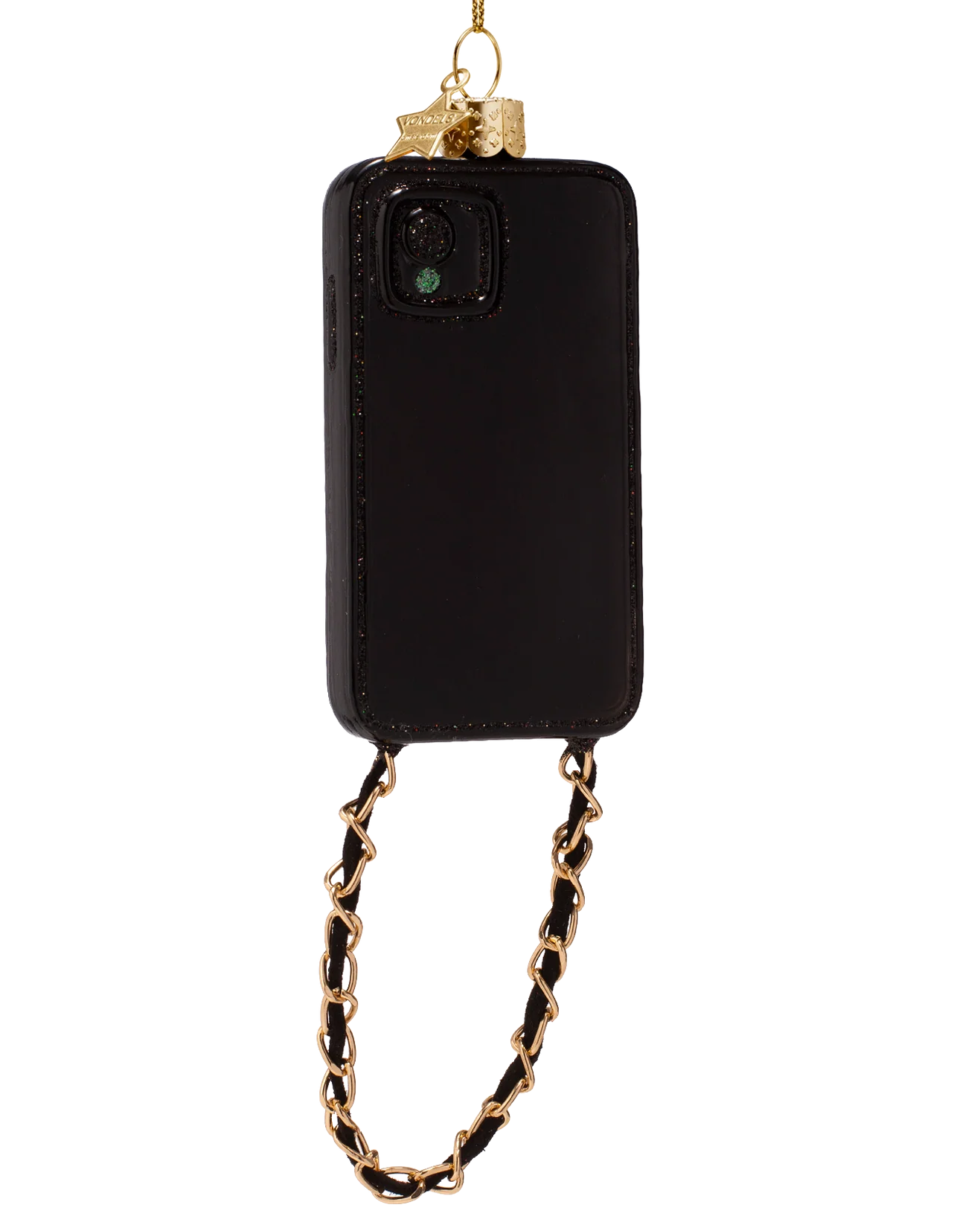 black phone with chain ornament