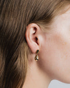 gold bean drop earrings