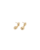 gold bean drop earrings