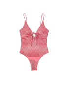 red and white gingham onepiece swimsuit