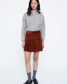 plaid blouse in black and brown