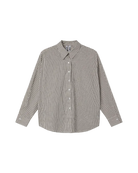 plaid blouse in black and brown