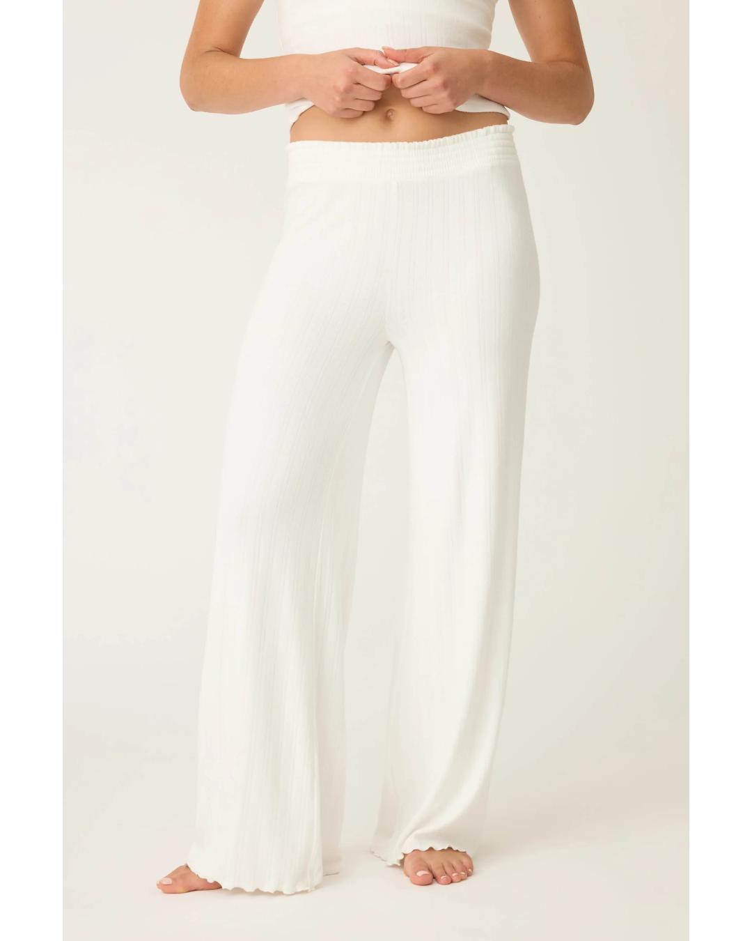 pointelle lounge pants in ivory