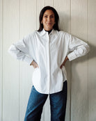 poplin blouse in white