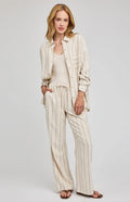 beige stripe blouse