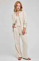 beige stripe blouse