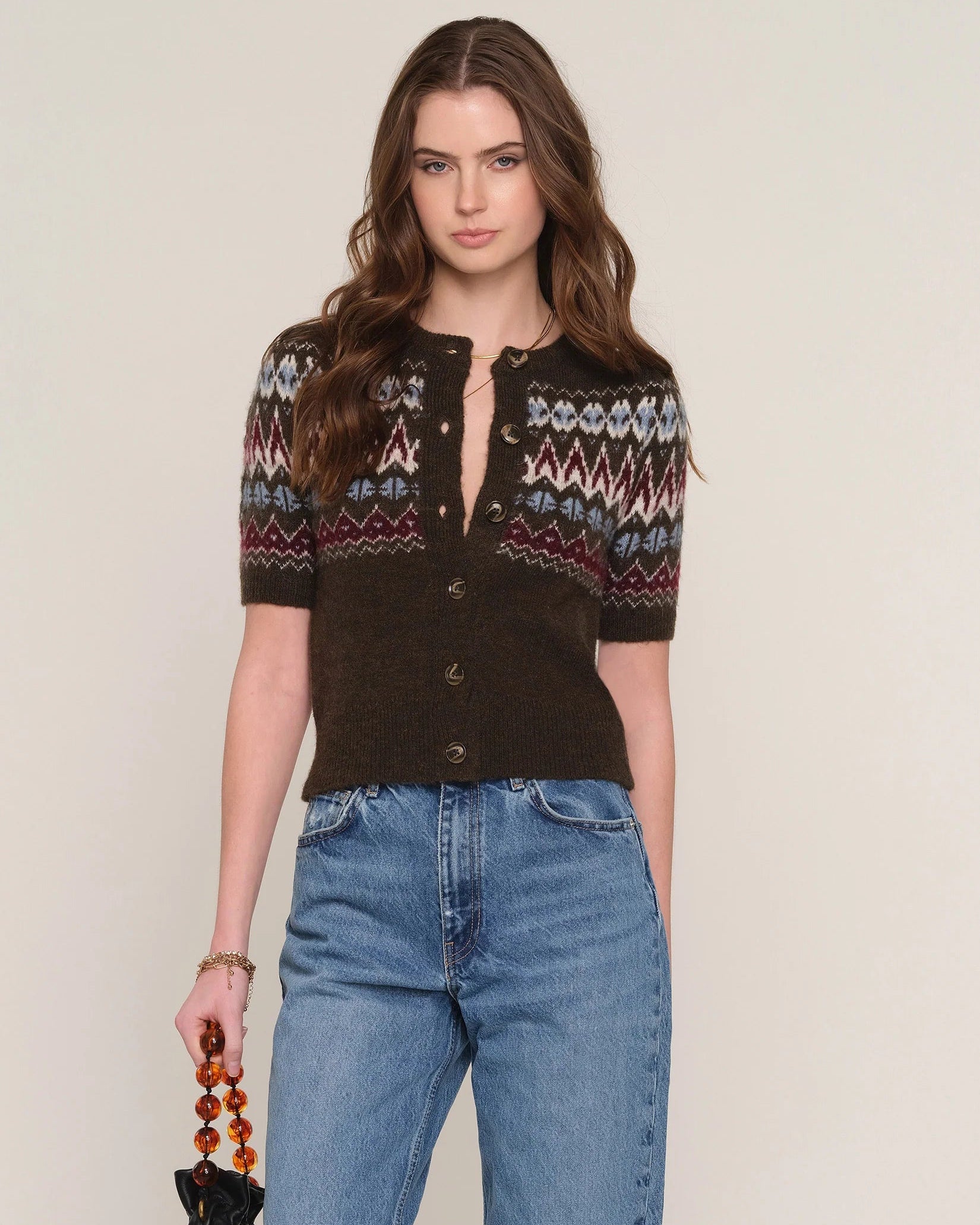 short sleeve knit cardi