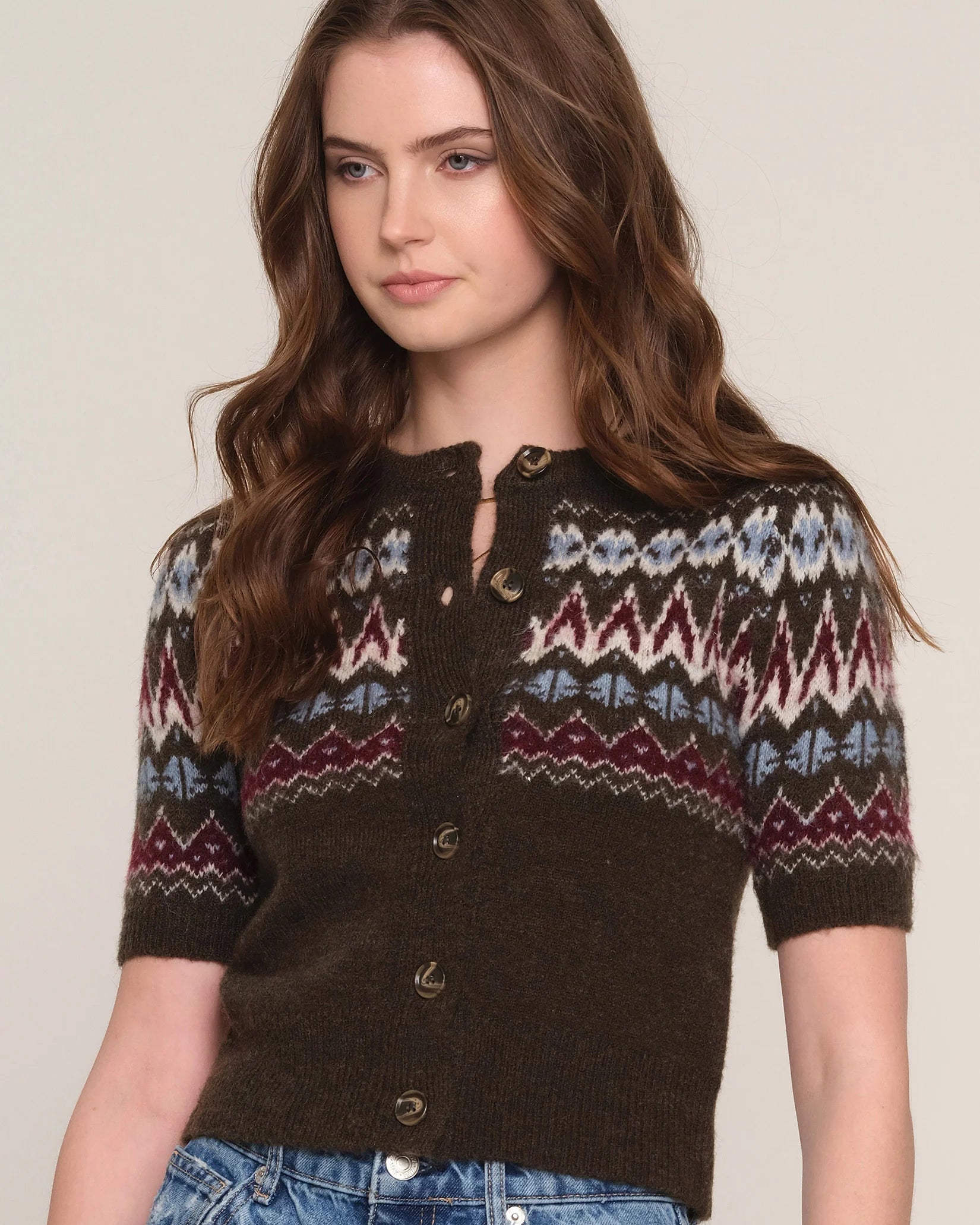 short sleeve knit cardi