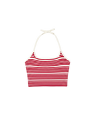 red and white stripe halter tank top