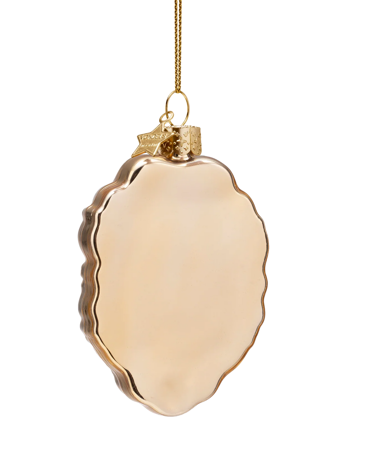 gold ornament with text press for champagne