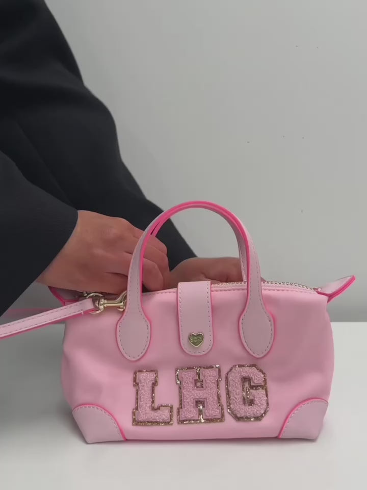 Stoney Clover Lane Pouchette Crossbody Bag in Flamingo Pink Video