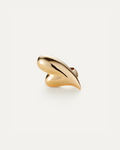 statement gold ring in the shape of a heart