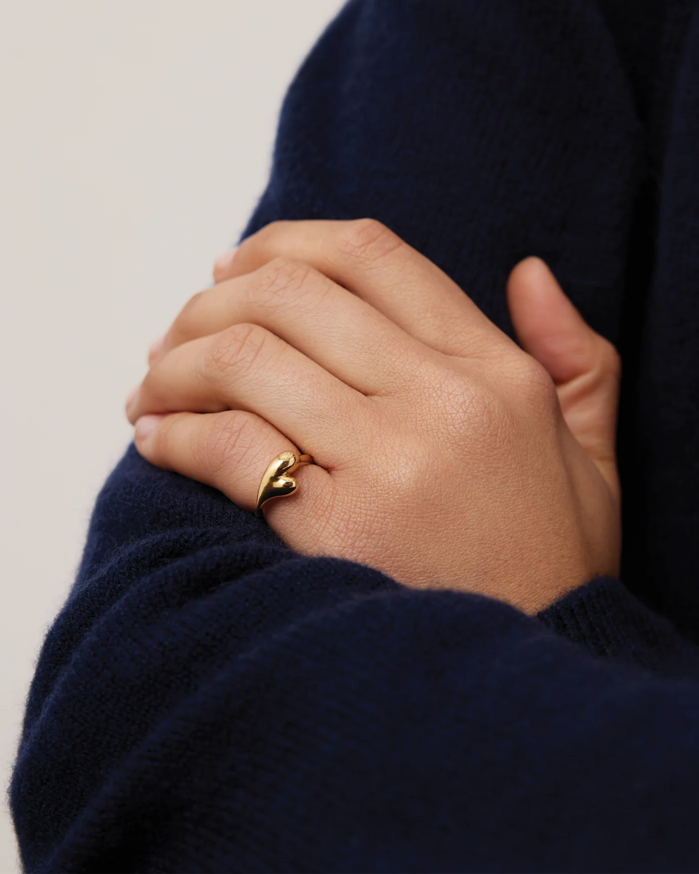 gold heart ring