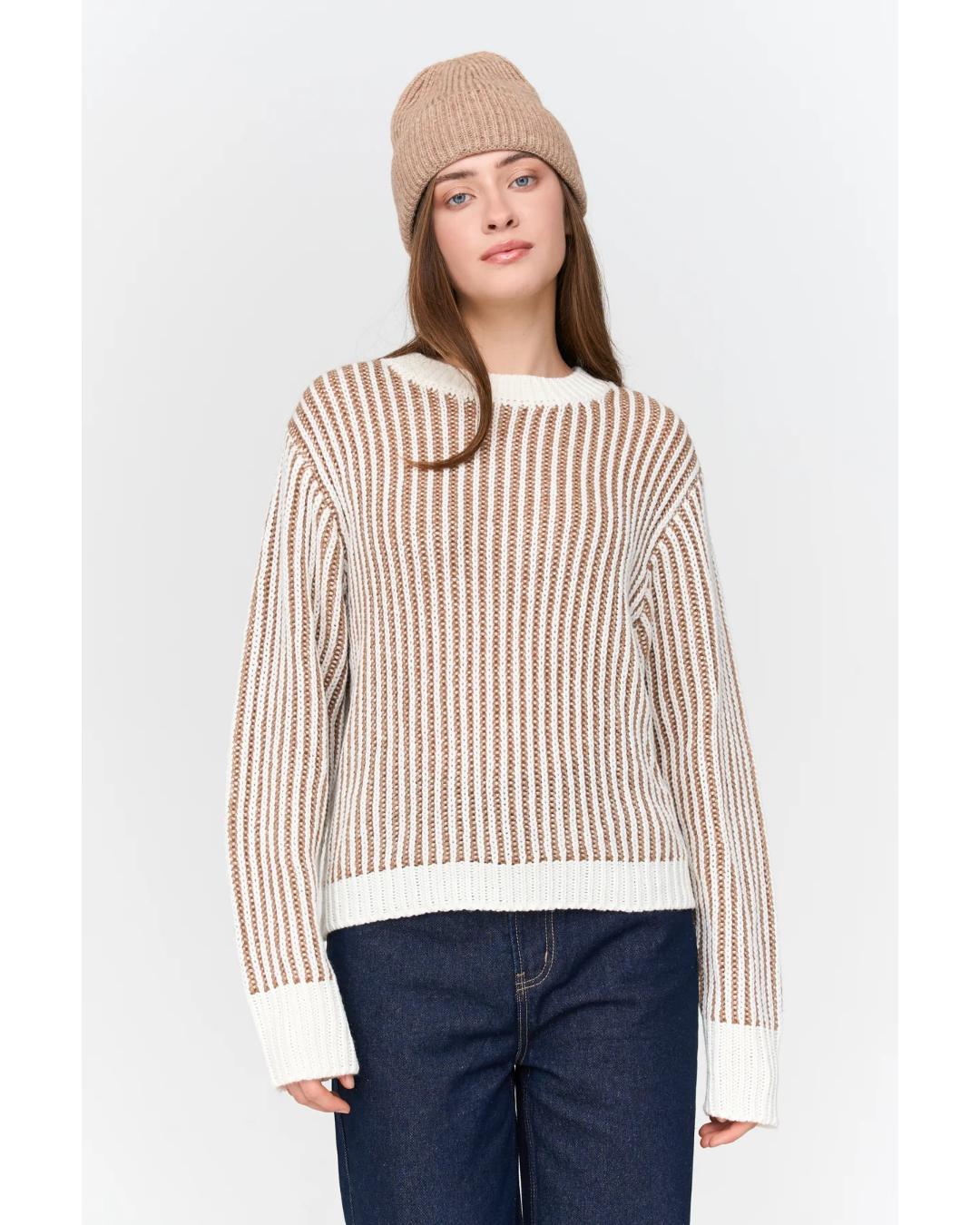 beige knit sweater