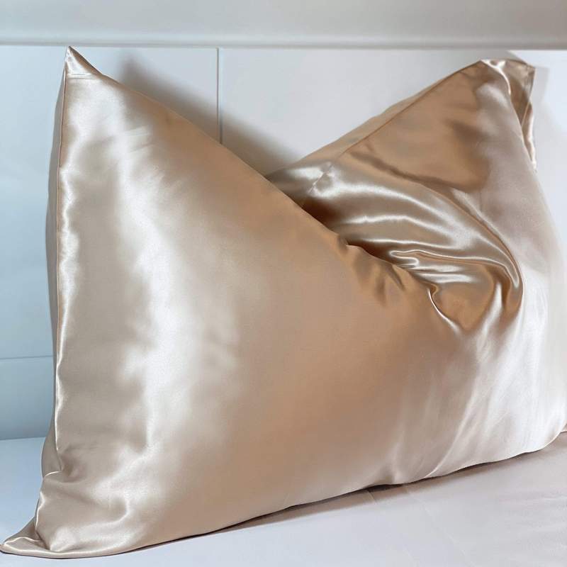 silk champagne colour pillowcase 