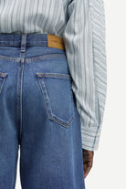 mid length blue shorts