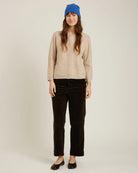 knit cardigan in beige