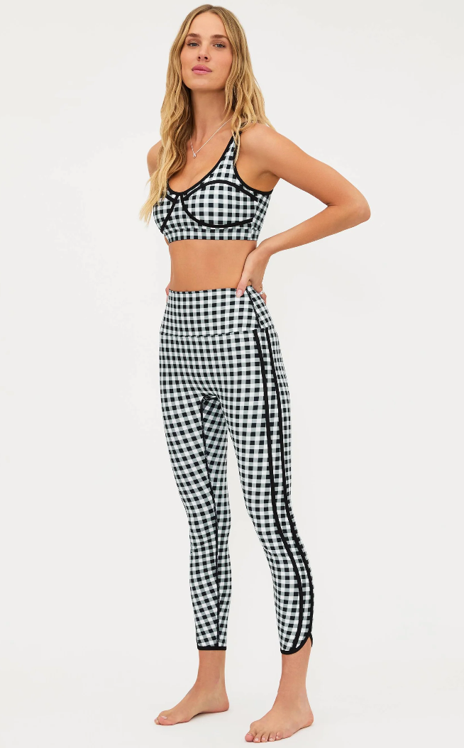 black gingham leggings