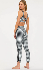 black gingham leggings
