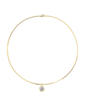 gold collar necklace with drop pendant 