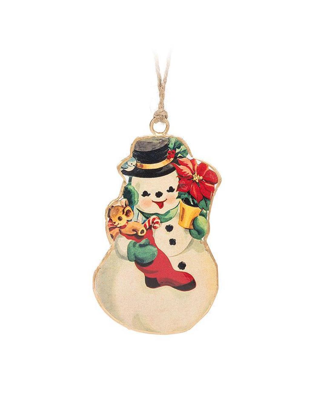 retro snowman ornament