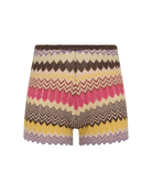 multi color stripe knit short