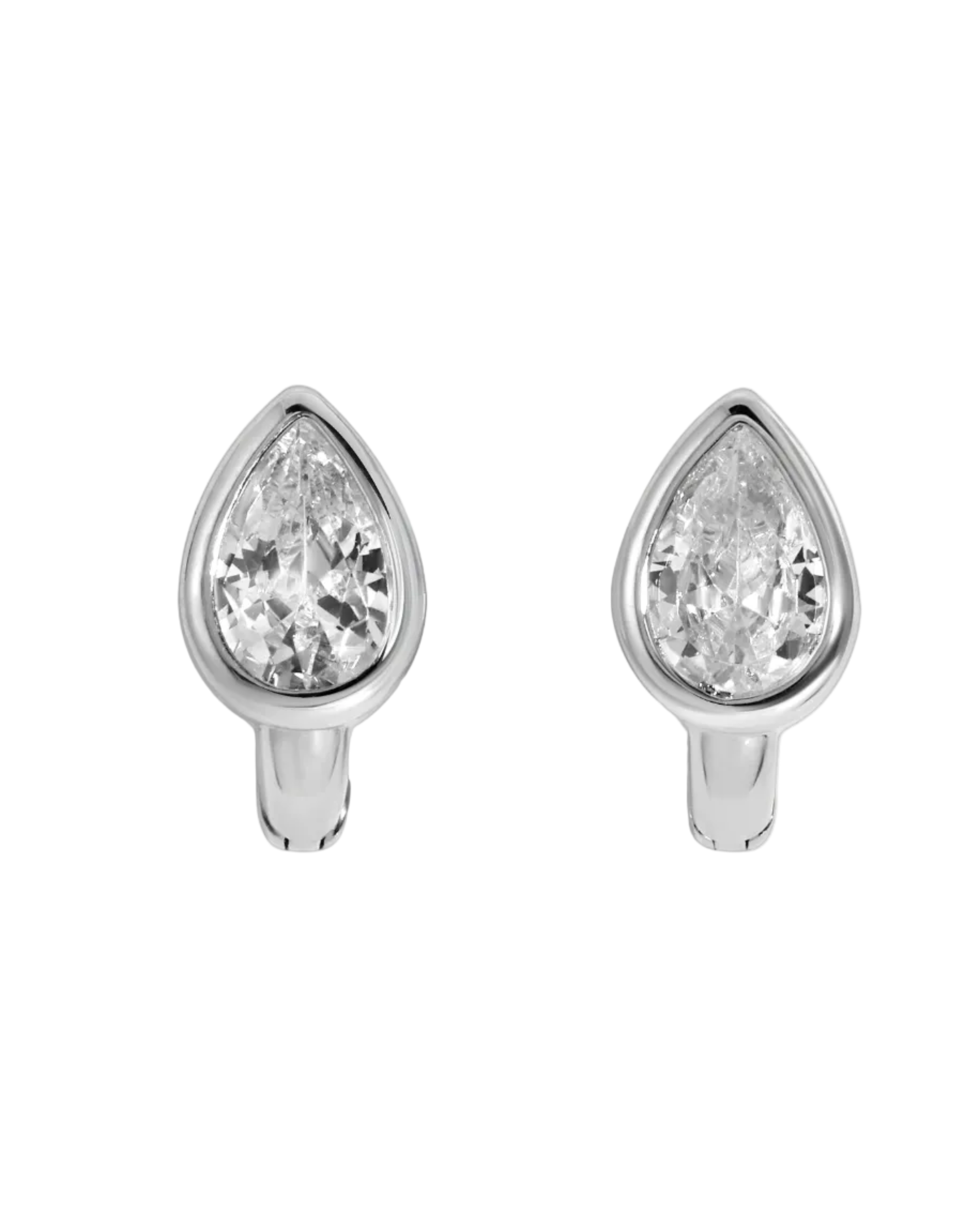 silver pear shaped huggies