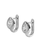 silver pear shaped huggies