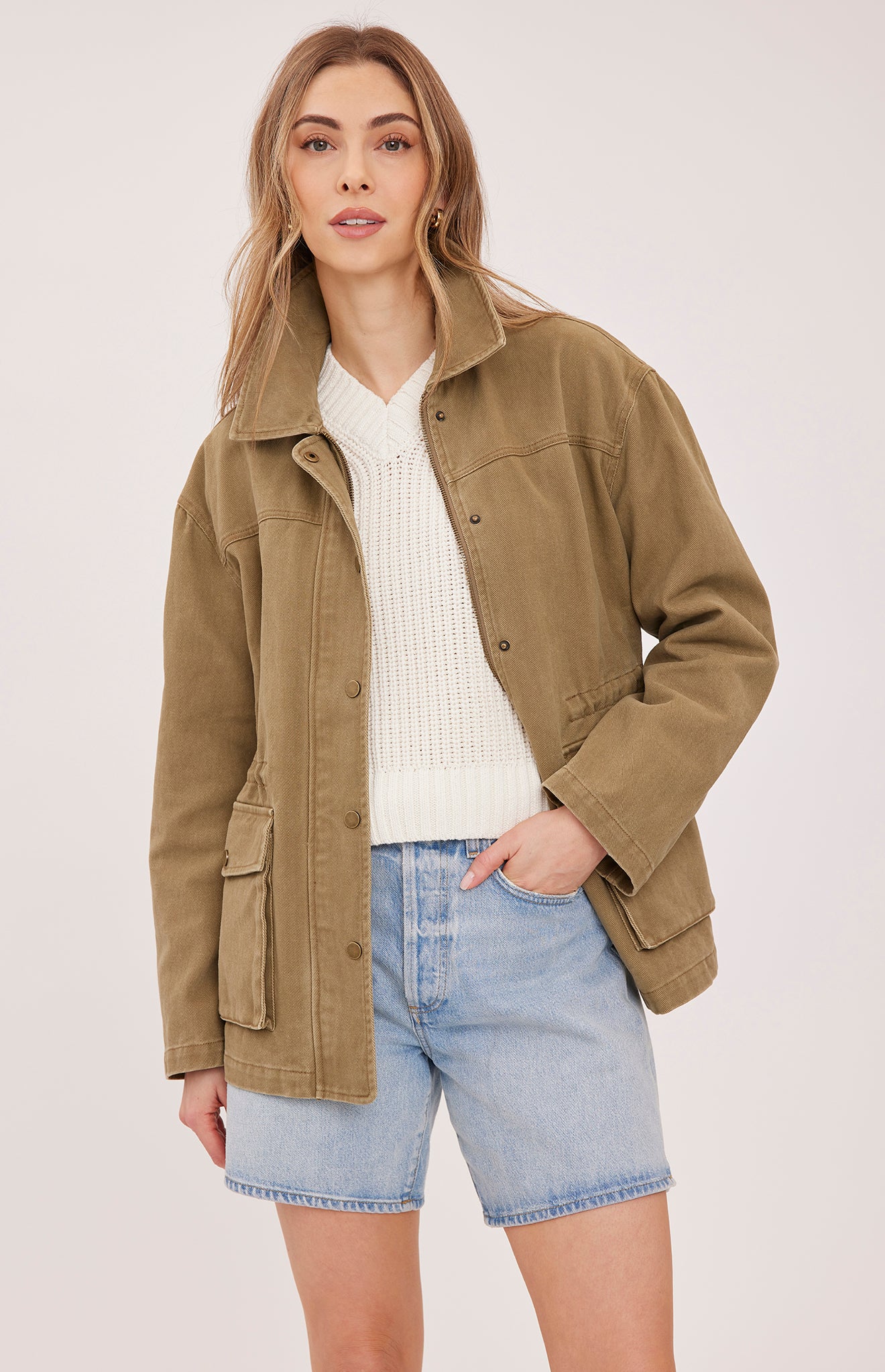 khaki utility jacket