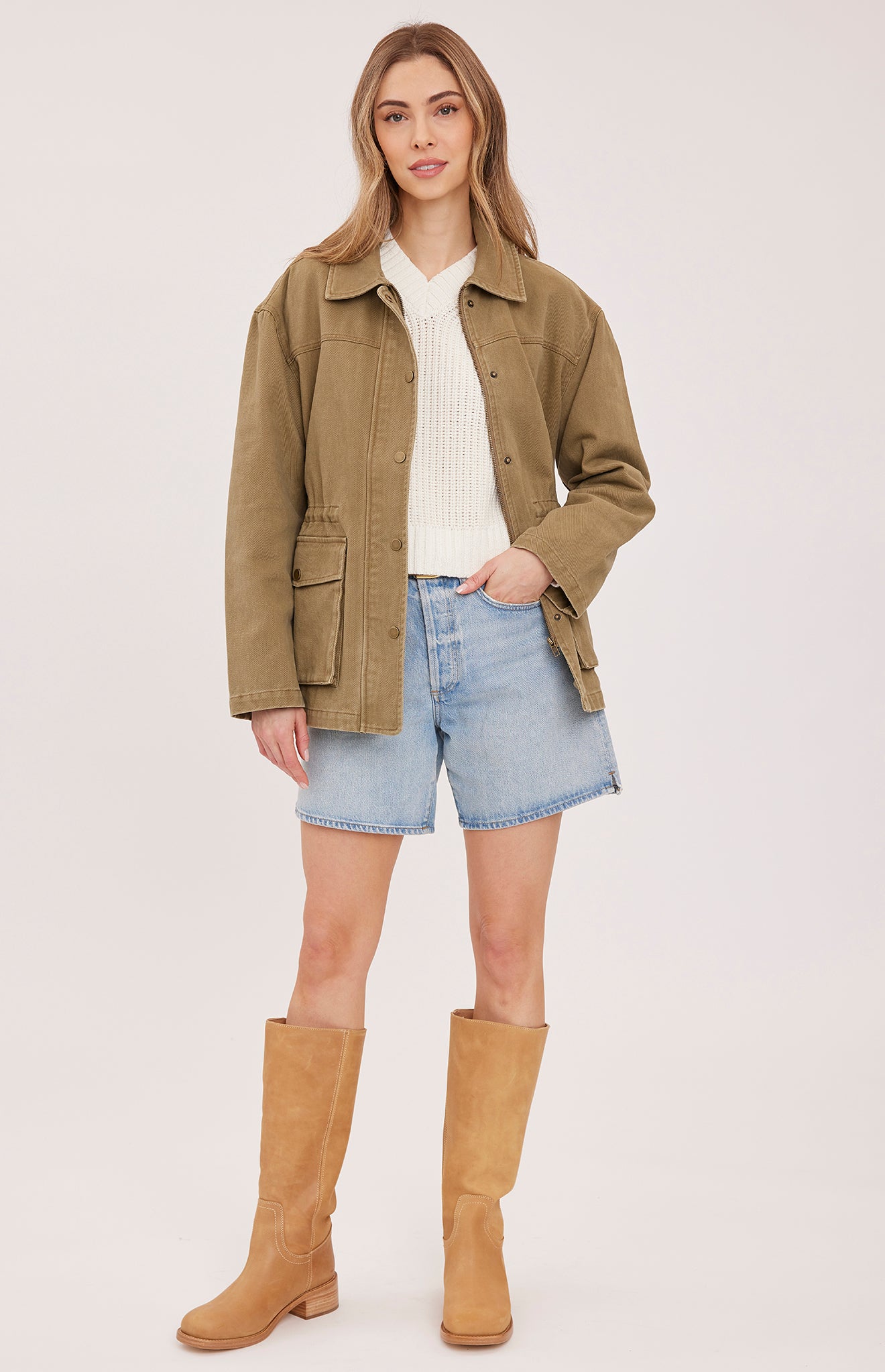 khaki utility jacket