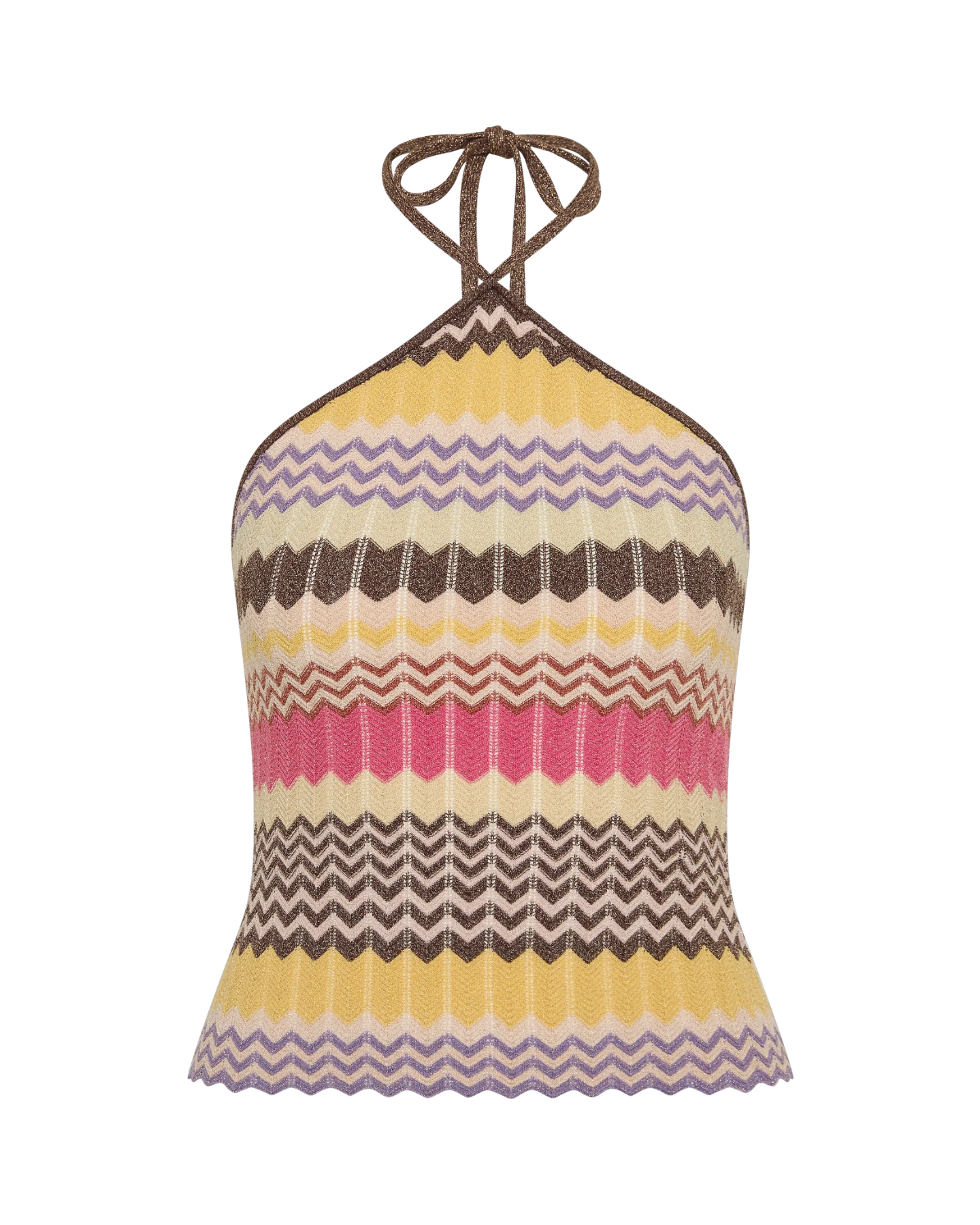 multi color stripe halter top