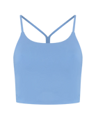 crop racerback bra in blue