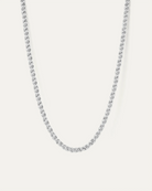 silver twist chain necklace