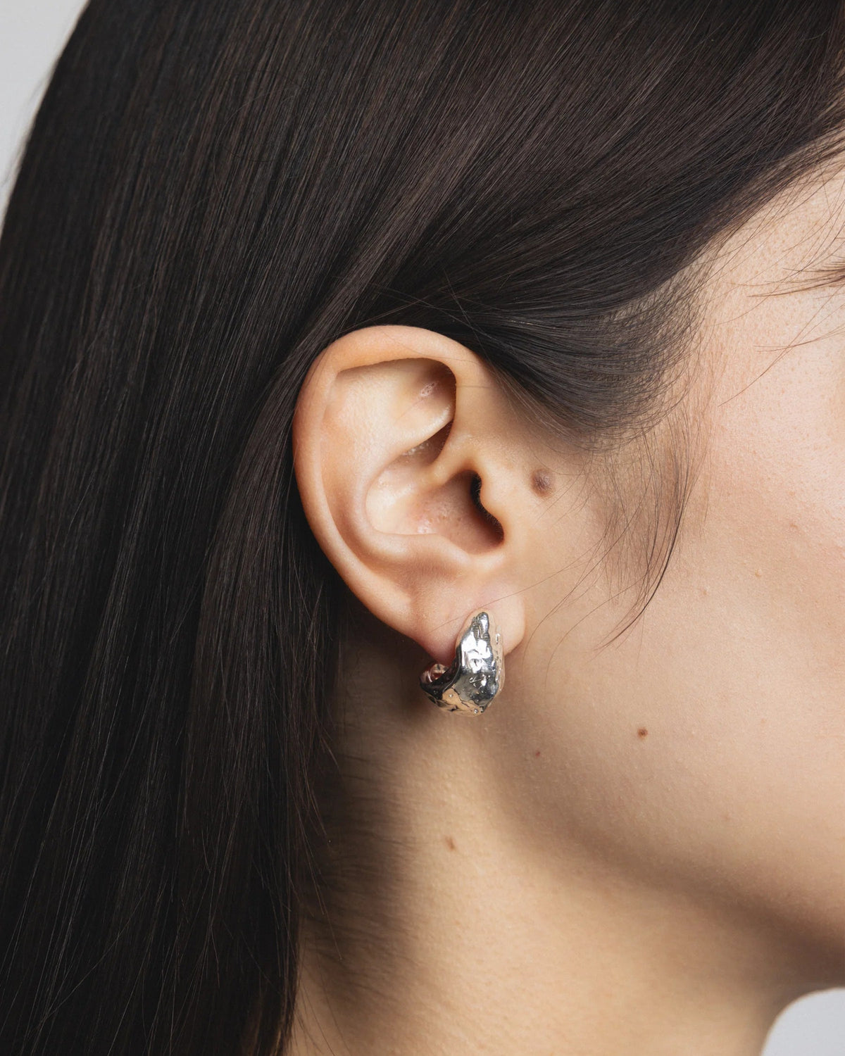 silver hoop earrings