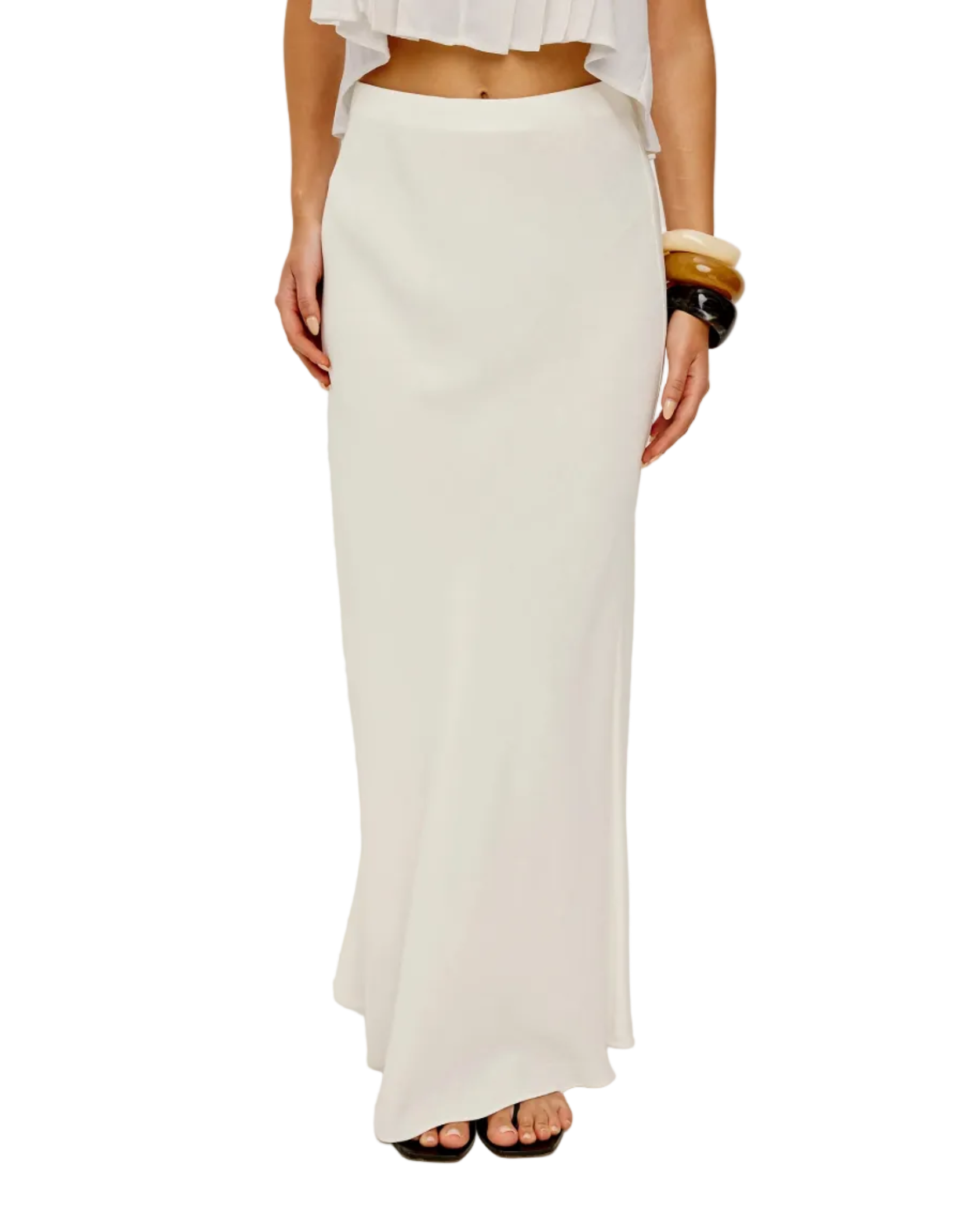 midi ivory skirt