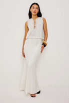 midi ivory skirt