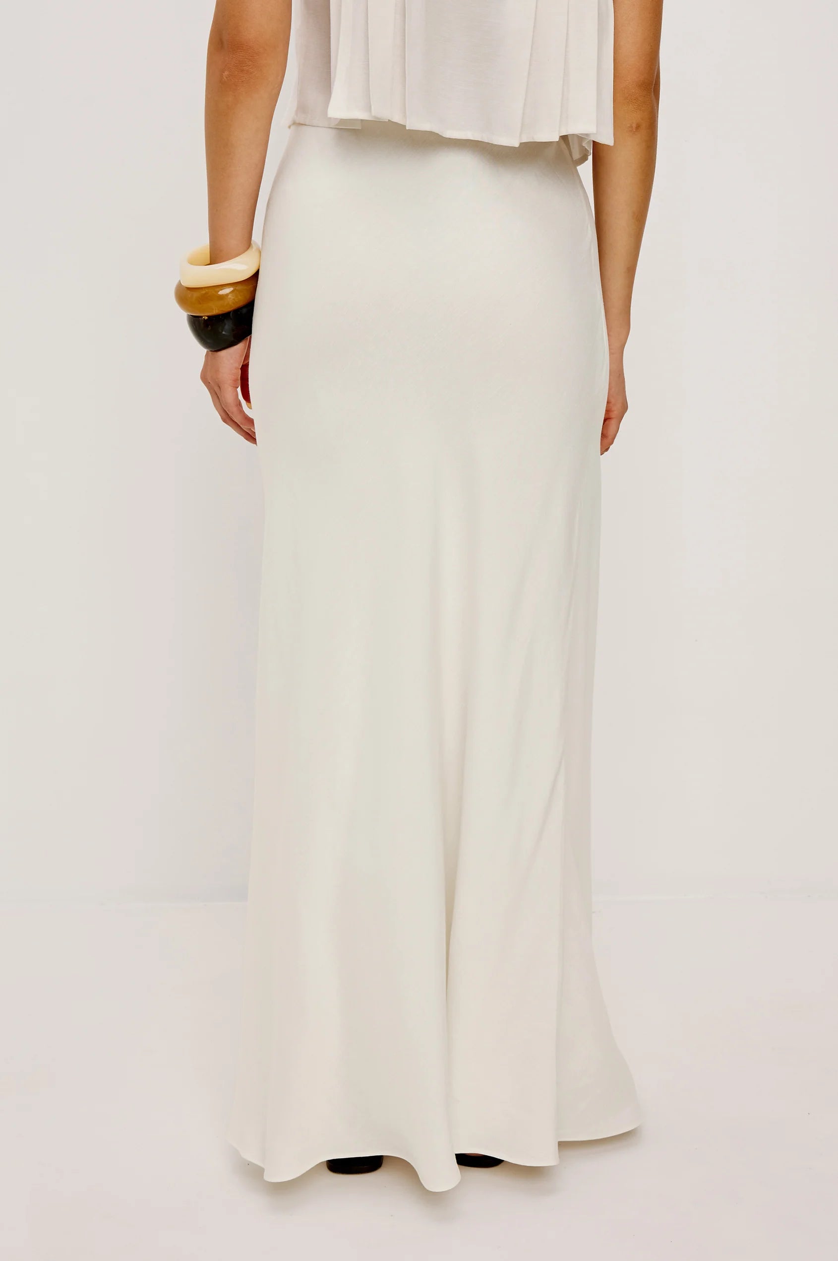 midi ivory skirt