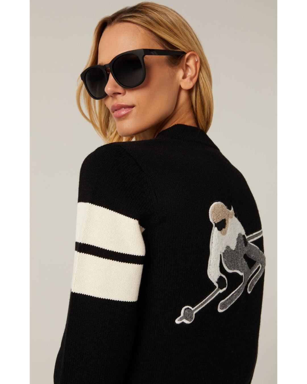 black zip up sweater