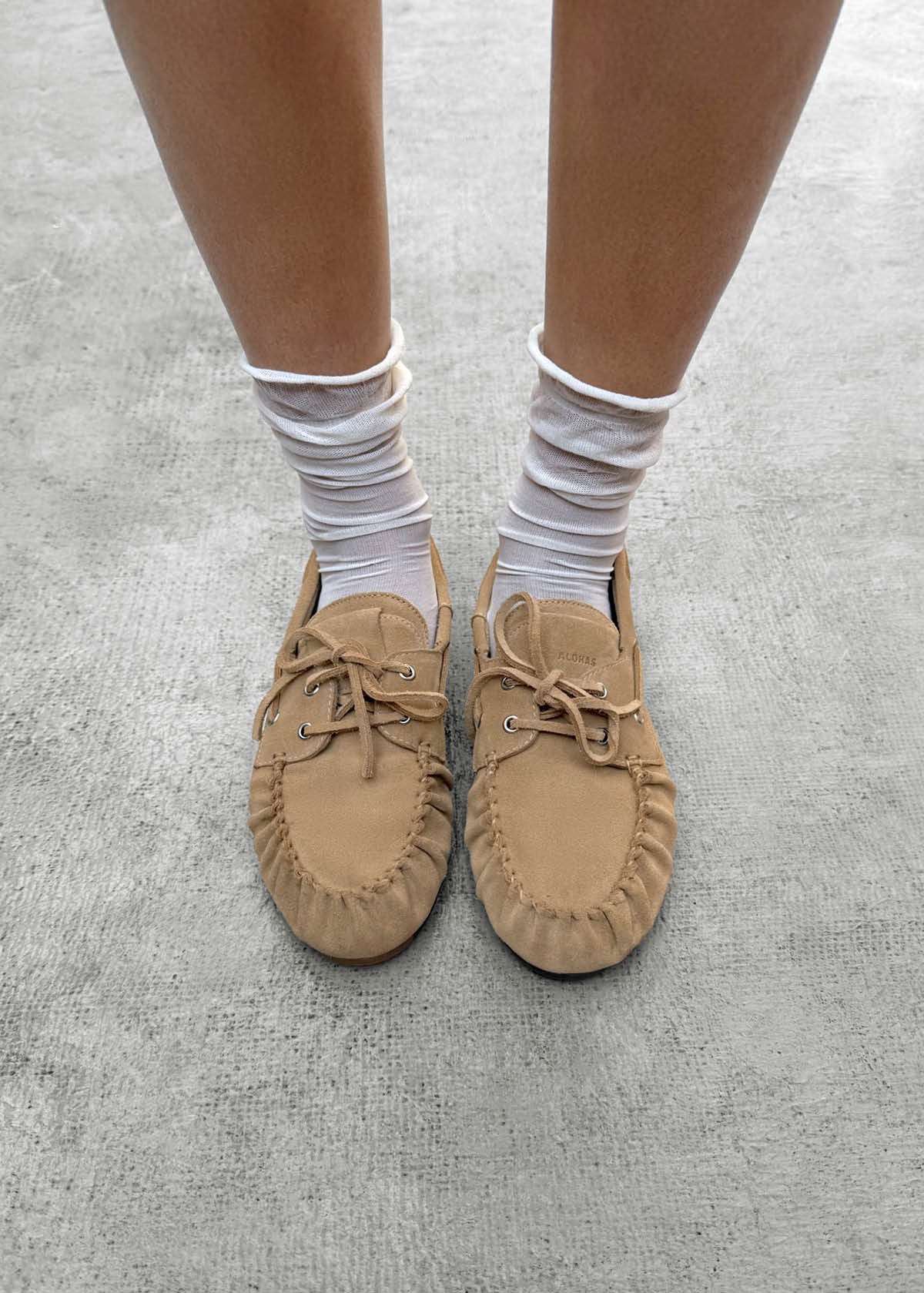 suede beige loafer