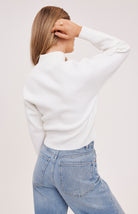white double zip sweater 